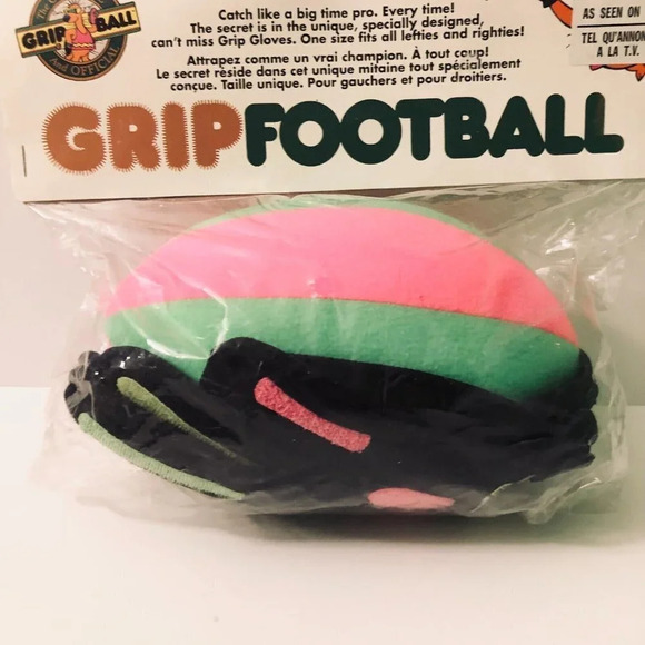 Vintage Grip Ball Football With Glove Damaged Packaging - Picture 7 of 16